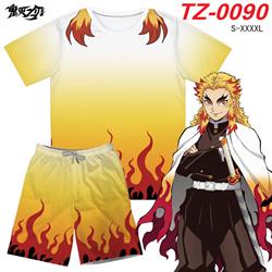 Demon slayer kimets anime T-shirt+shorts