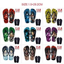 Attack on Titan anime flip flops shoes slippers a pair