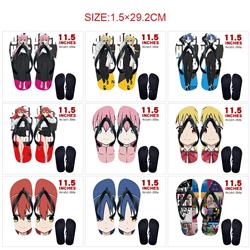Bocchi the rock anime flip flops shoes slippers a pair