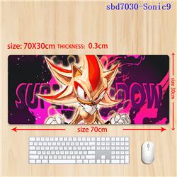 Sonic anime mouse pad 70*30*0.3cm（lockrand）
