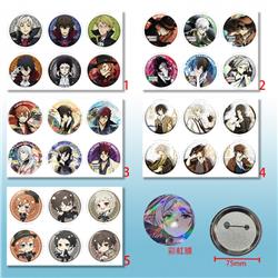 Bungo Stray Dogs anime pin 6pcs a set 75mm