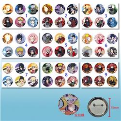 Naruto anime pin 6pcs a set 75mm