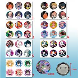 chainsaw man anime pin 6pcs a set 75mm