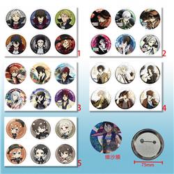 Bungo Stray Dogs anime pin 6pcs a set 75mm