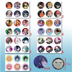 chainsaw man anime pin 6pcs a set 75mm