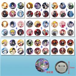 Naruto anime pin 6pcs a set 75mm