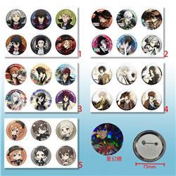 Bungo Stray Dogs anime pin 6pcs a set 75mm