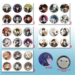 Bungo Stray Dogs anime pin 6pcs a set 75mm