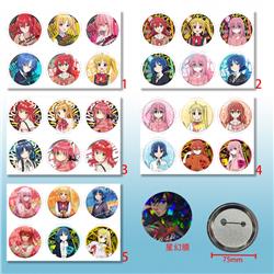 Bocchi the rock anime pin 6pcs a set 75mm