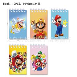 Super Mario anime notebook 6*10cm 10PCS