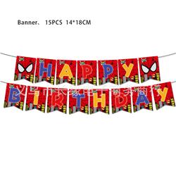 spider man anime disposable tableware for parties 15PCS