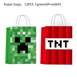 Minecraft anime disposable tableware for parties 12pcs