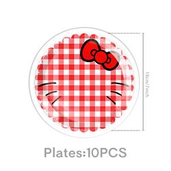 hello kitty anime disposable tableware for parties