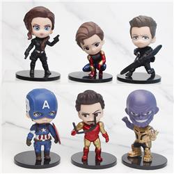 Avengers anime figure 10cm 6pcs a set in bags
