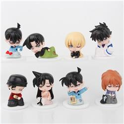 Detective Conan anime figure 6.5-7.5cm 8pcs a set in bags
