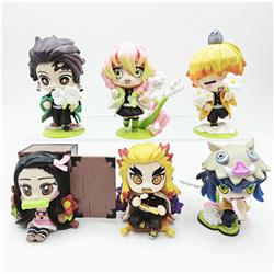 Demon slayer kimets anime figure 7-9cm 6pcs a set in bags