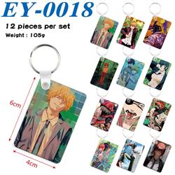 chainsaw man anime keychain 12 pcs a set