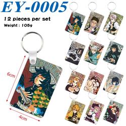 Demon slayer kimets anime keychain 12 pcs a set