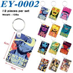 One Piece anime keychain 12 pcs a set