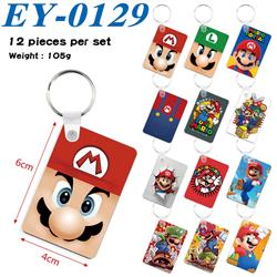 Super Mario anime keychain 12 pcs a set