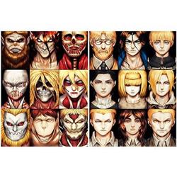 Attack on Titan anime 3D stereoscopic poster raster gradient painting (core 29.5*39.5m)
