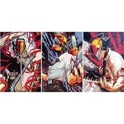 chainsaw man anime 3D stereoscopic poster raster gradient painting (core 29.5*39.5m)