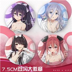 Date A Live anime pin 75mm