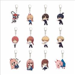 chainsaw man anime keychain