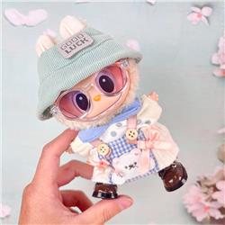 Labubu anime 17cm doll change clothes (Hat+Top+Skirt)