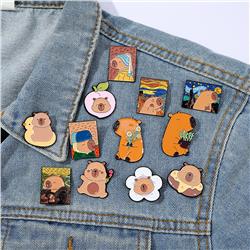 Capybara anime pin