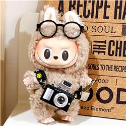 Labubu anime 17cm doll change clothes (camera+glasses)