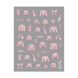 Hatsune Miku anime 5D relief nail sticker
