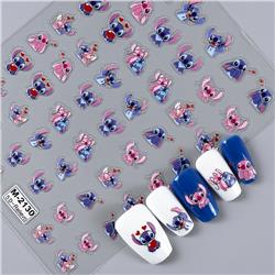 stitch anime 5D relief nail sticker