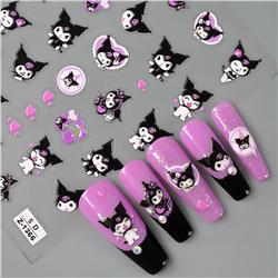 Kirby anime 5D relief nail sticker