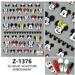 Disney anime 5D relief nail sticker