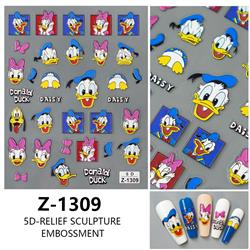 Disney anime 5D relief nail sticker