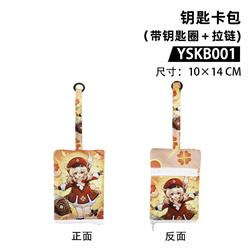 Genshin Impact anime key card bag 10*14cm
