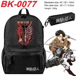 Attack on Titan anime backpack+pencil bag