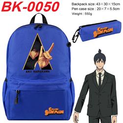 chainsaw man anime backpack+pencil bag