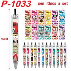 Labubu anime pen 12 pcs a set