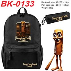 tungtungsahur anime backpack+pencil bag