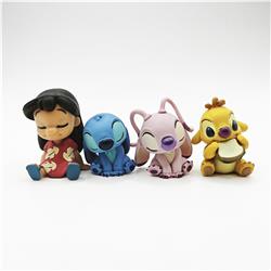 stitch anime figure set 3.5-4.5cm 4pcs a set
