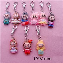 Labubu anime keychain 10pcs a set
