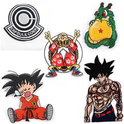 Dragon ball anime embroidered fabric patch 10pcs a set