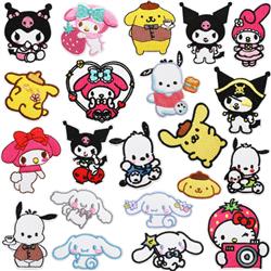 Kuromi anime embroidered fabric patch 10pcs a set
