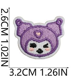 Kuromi anime embroidered fabric patch 10pcs a set