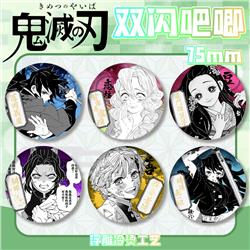 Demon slayer kimets anime pin 75mm