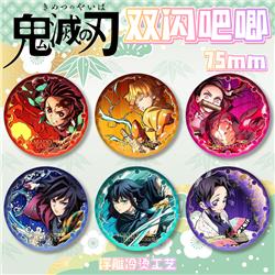 Demon slayer kimets anime pin 75mm