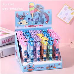 stitch anime three section 3-color highlighter pen 36 pcs a set