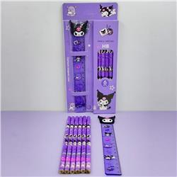 Kuromi anime pencil ruler set 2pcs a set